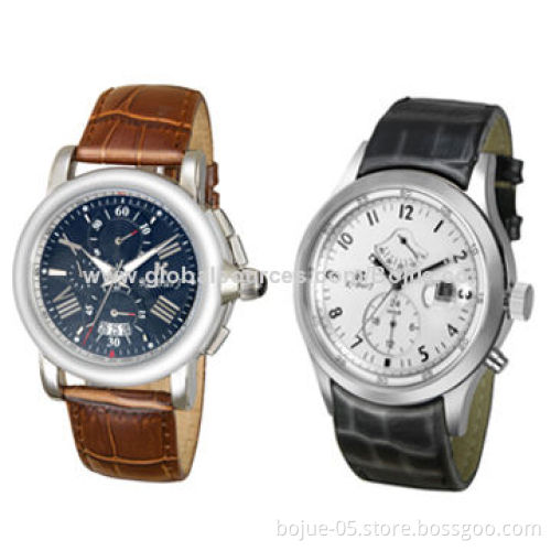 Genuine Leather Fashionable Watches with Mechanical Movement, 3ATM Waterproof